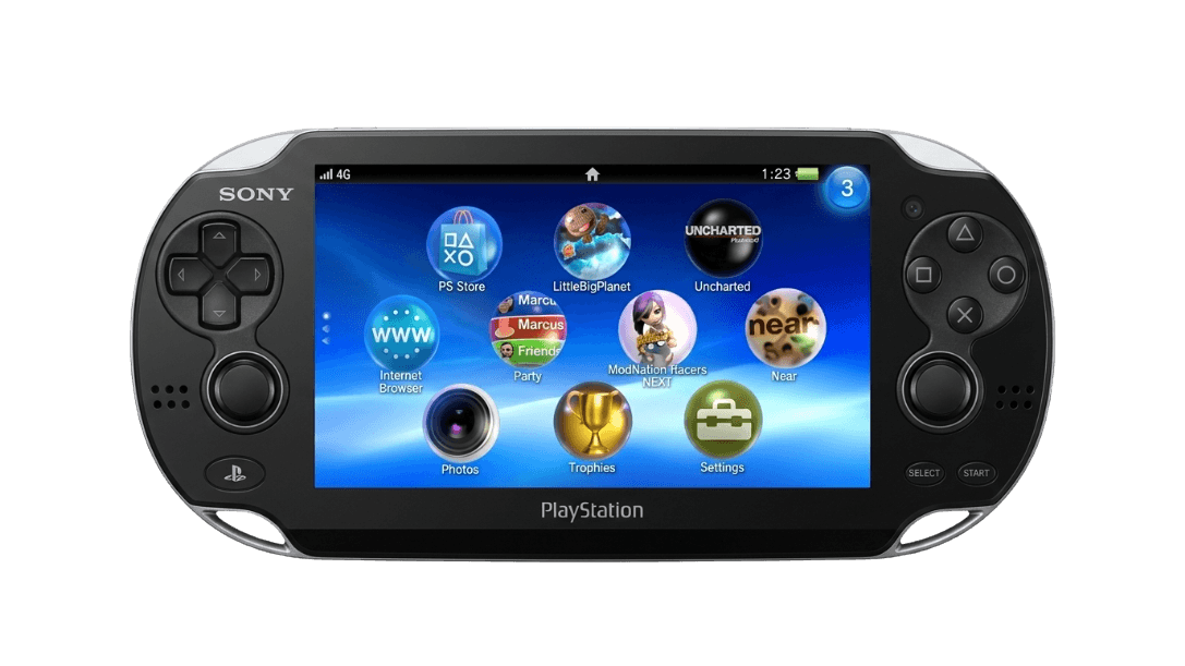 Sony PlayStation Vita controller, front view