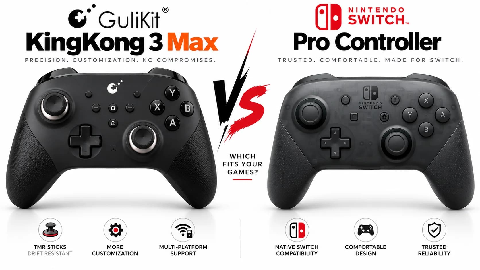 8BitDo Ultimate 2.4G Wireless Controller and GuliKit KingKong 3 Max