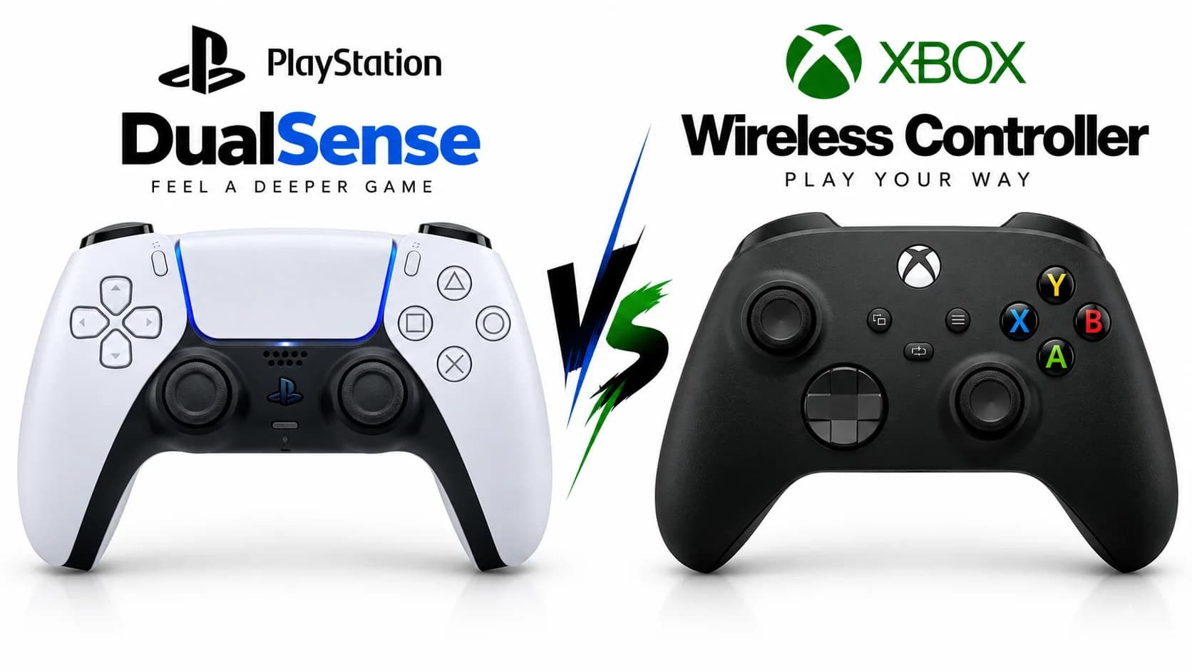 PS5 DualSense Wireless Controller and Xbox Wireless Controller (Series X/S)