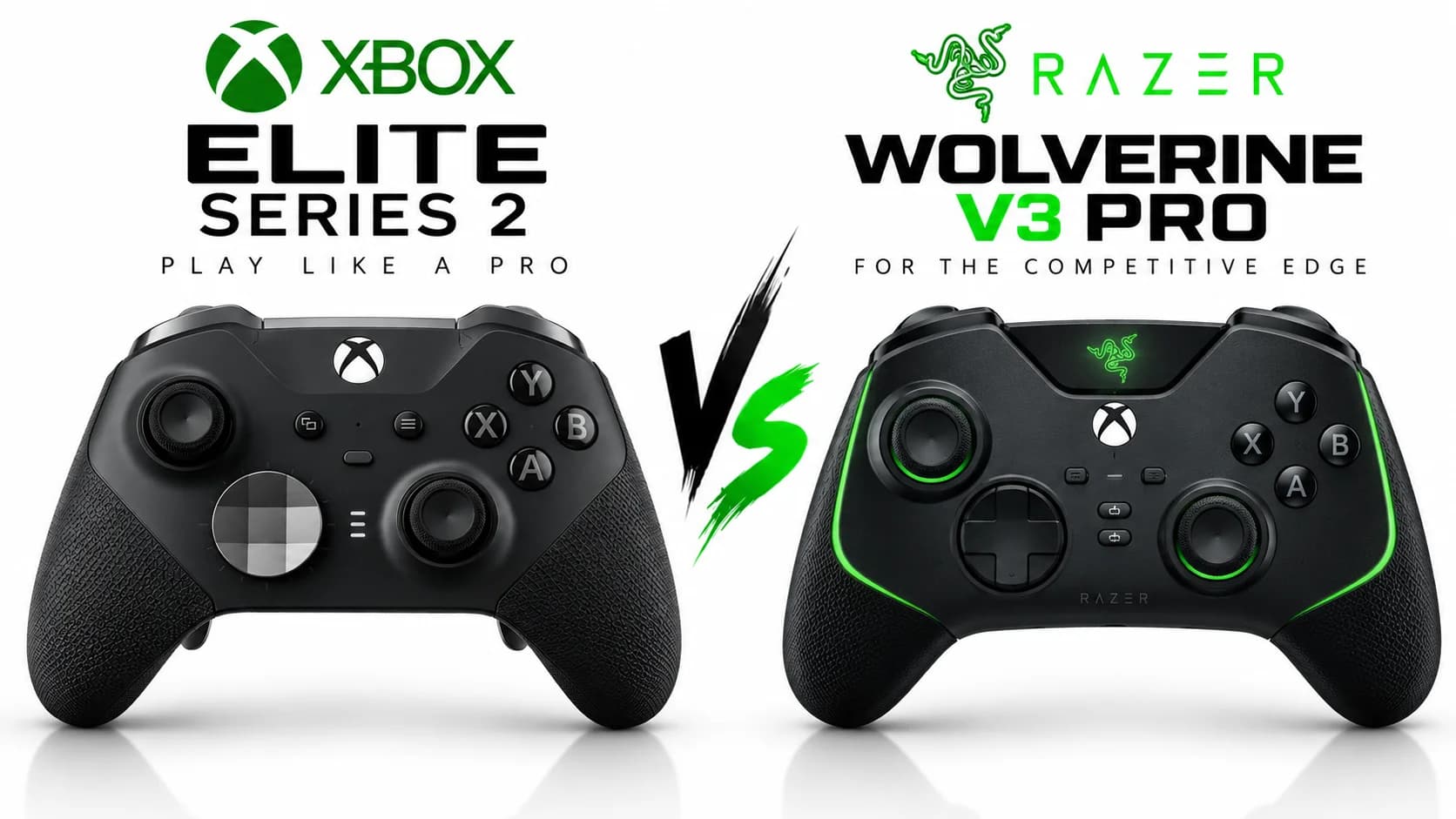 Xbox Elite Wireless Controller Series 2 and Razer Wolverine V3 Pro